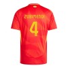 Spania Martin Zubimendi 4 Hjemme EM 2024 - Herre Fotballdrakt